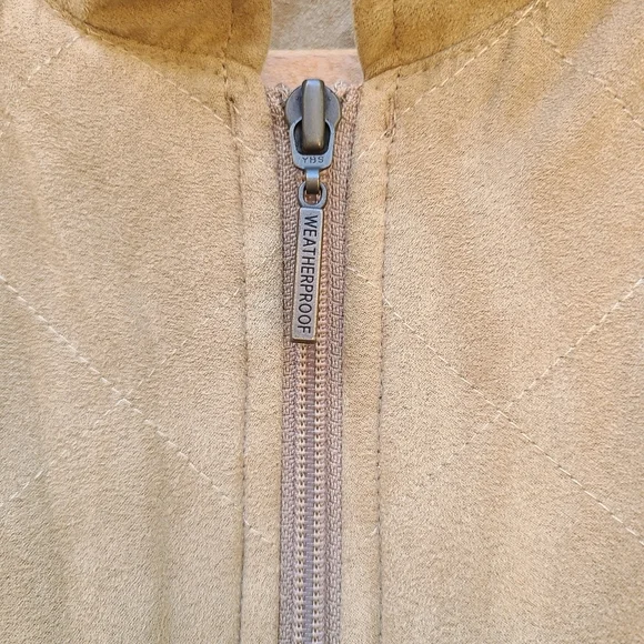 Disney's Wilderness Lodge Disneyland Tan Quilted Lined Jacket sz L - Picture 4 of 7